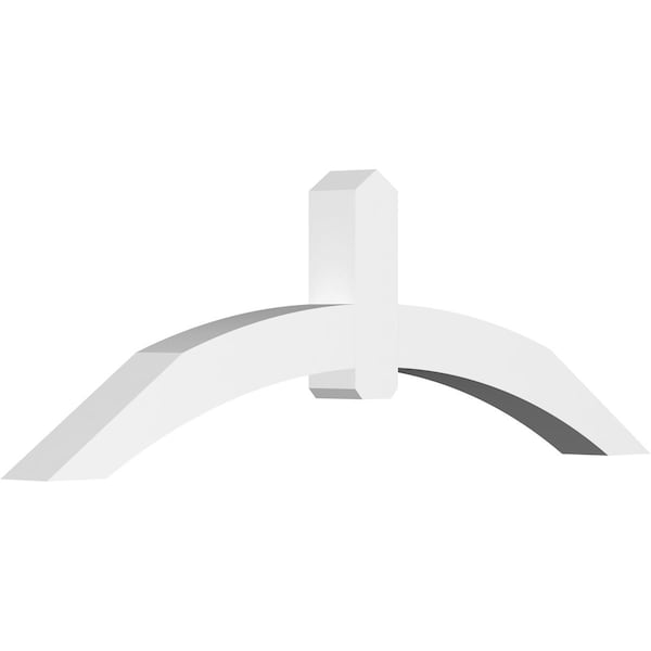 Ekena Millwork Archdale Architectural Grade PVC Gable Bracket, 84"W x 28"H x 6"D x 6"F, 8/12 Pitch GBP084X28X0606ARC00 - main